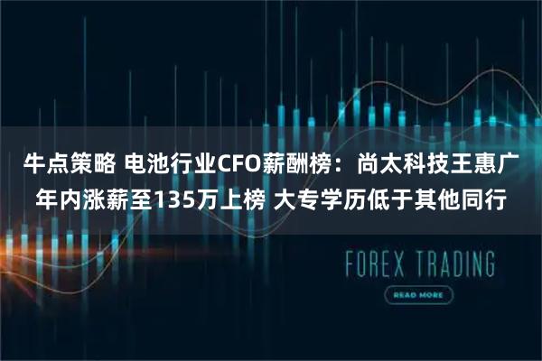 牛点策略 电池行业CFO薪酬榜:尚太科技王惠广年内涨薪至135万上榜 大专学历低于其他同行